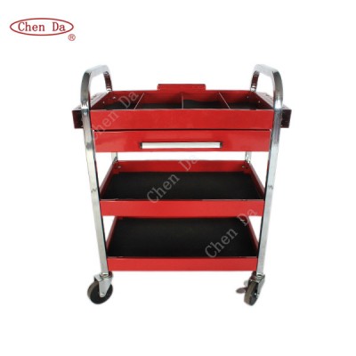 Workshop garage metal tool cabinet/tool trolley/ tool cart with handle and wheels