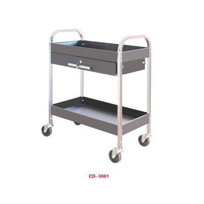 Mobile 2 layers metal Tool cart